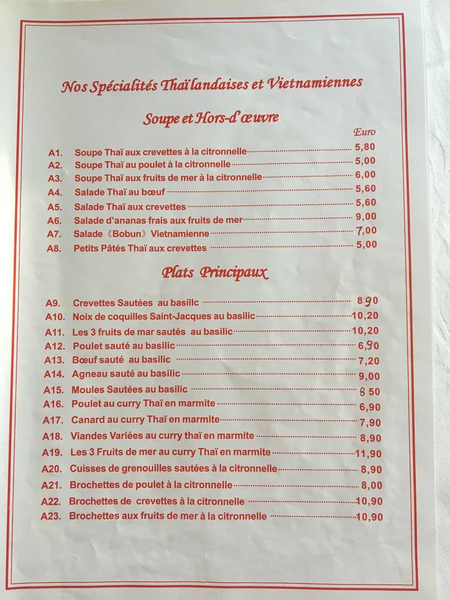 Jardin d'Asie menu 7