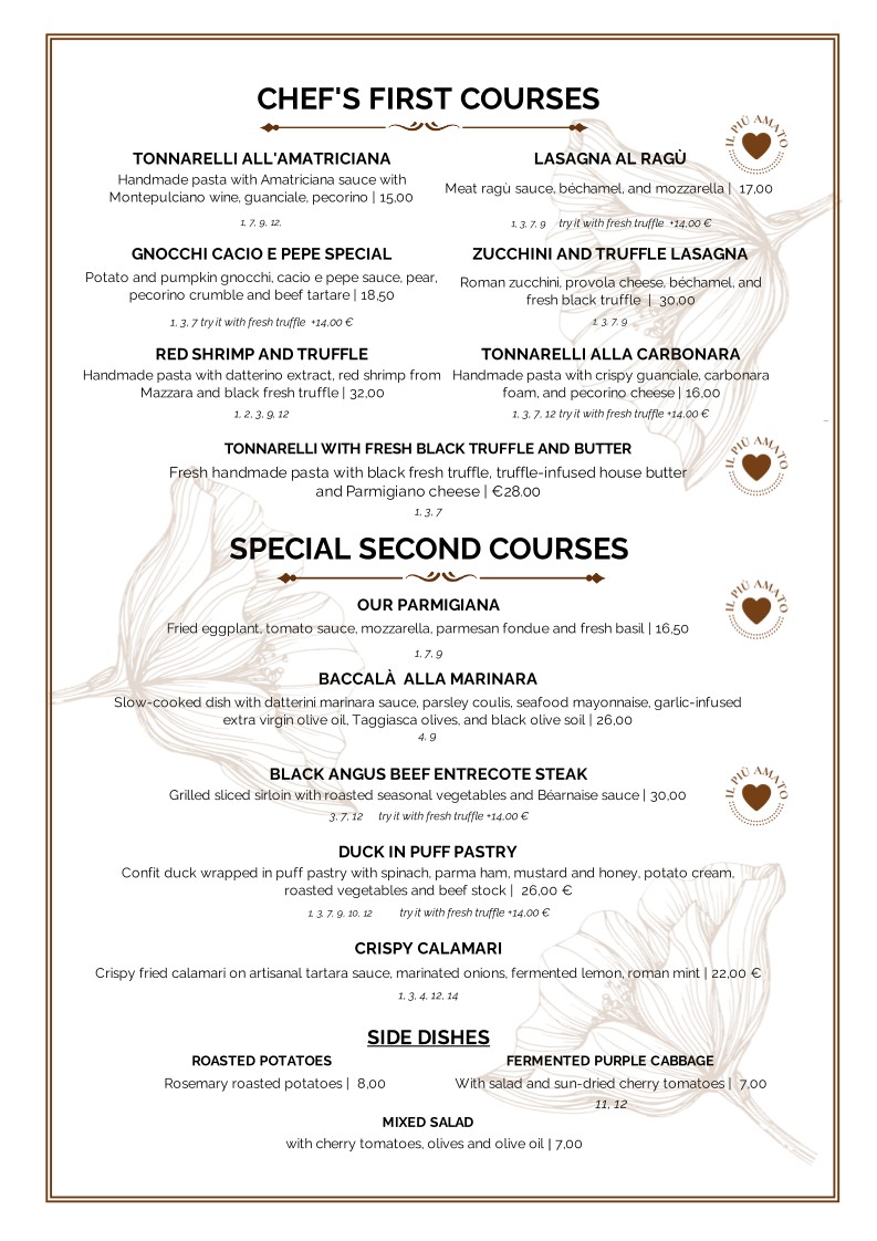 ADESSO Osteria Moderna menu 2