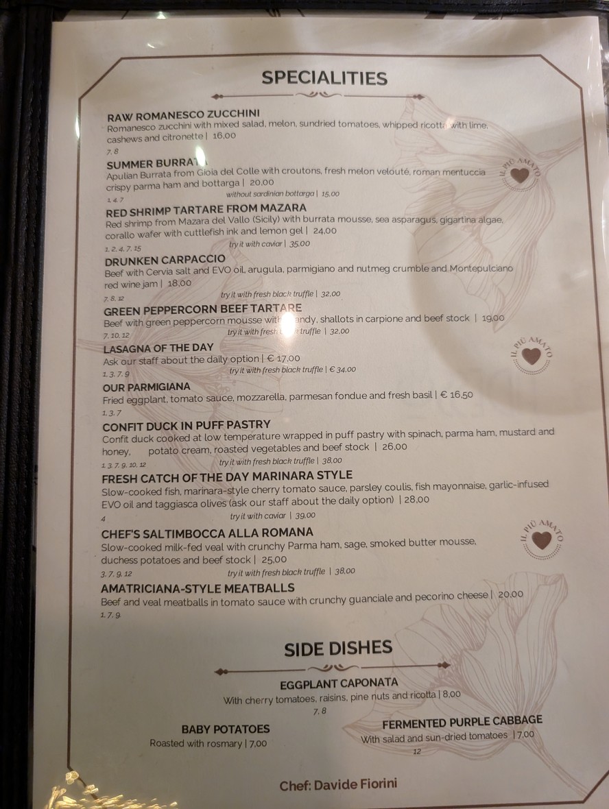 ADESSO Osteria Moderna menu 3
