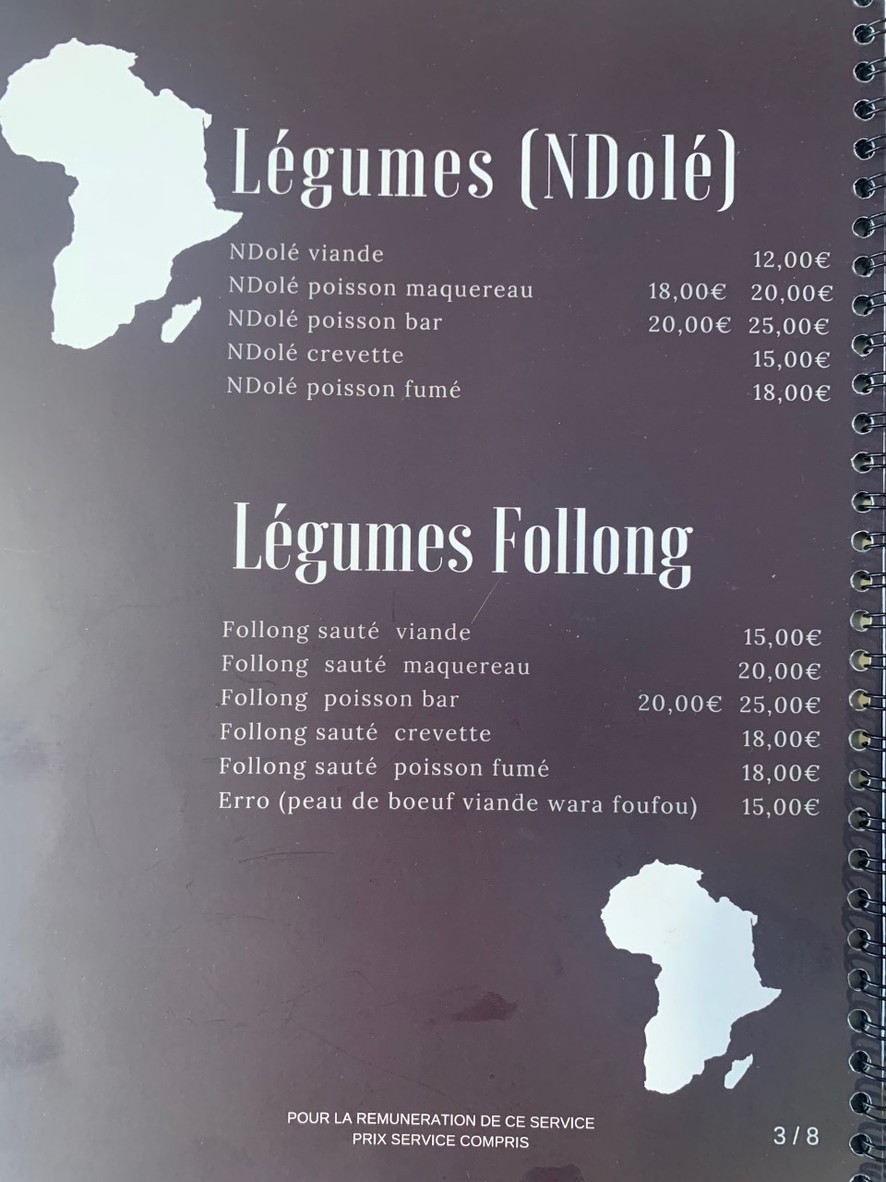 Restaurant Bangou menu 3