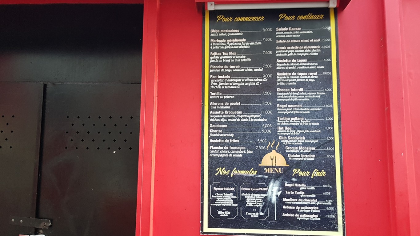 Le Chantier Interdit menu 2