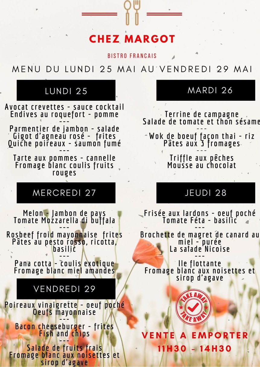 Chez Margot menu 2