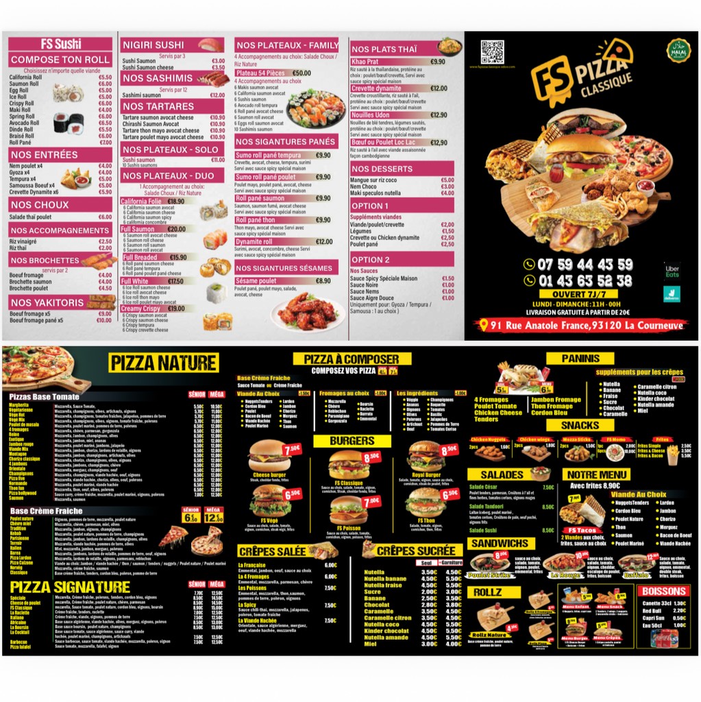 FS PIZZA CLASSIQUE menu 2