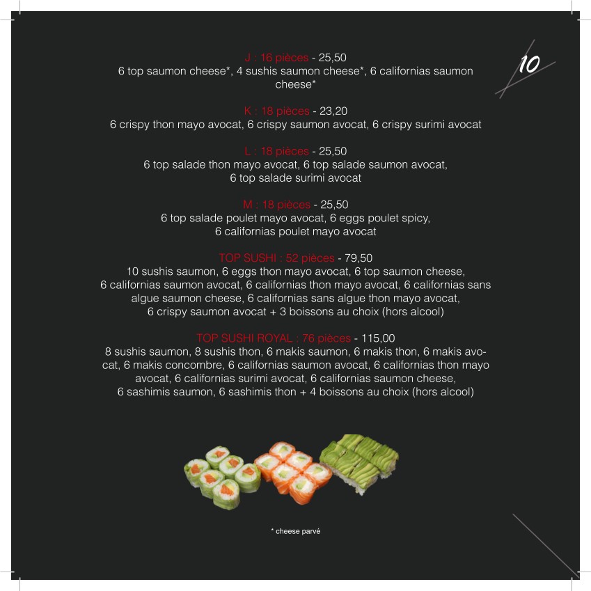 SUSHITOP menu 9