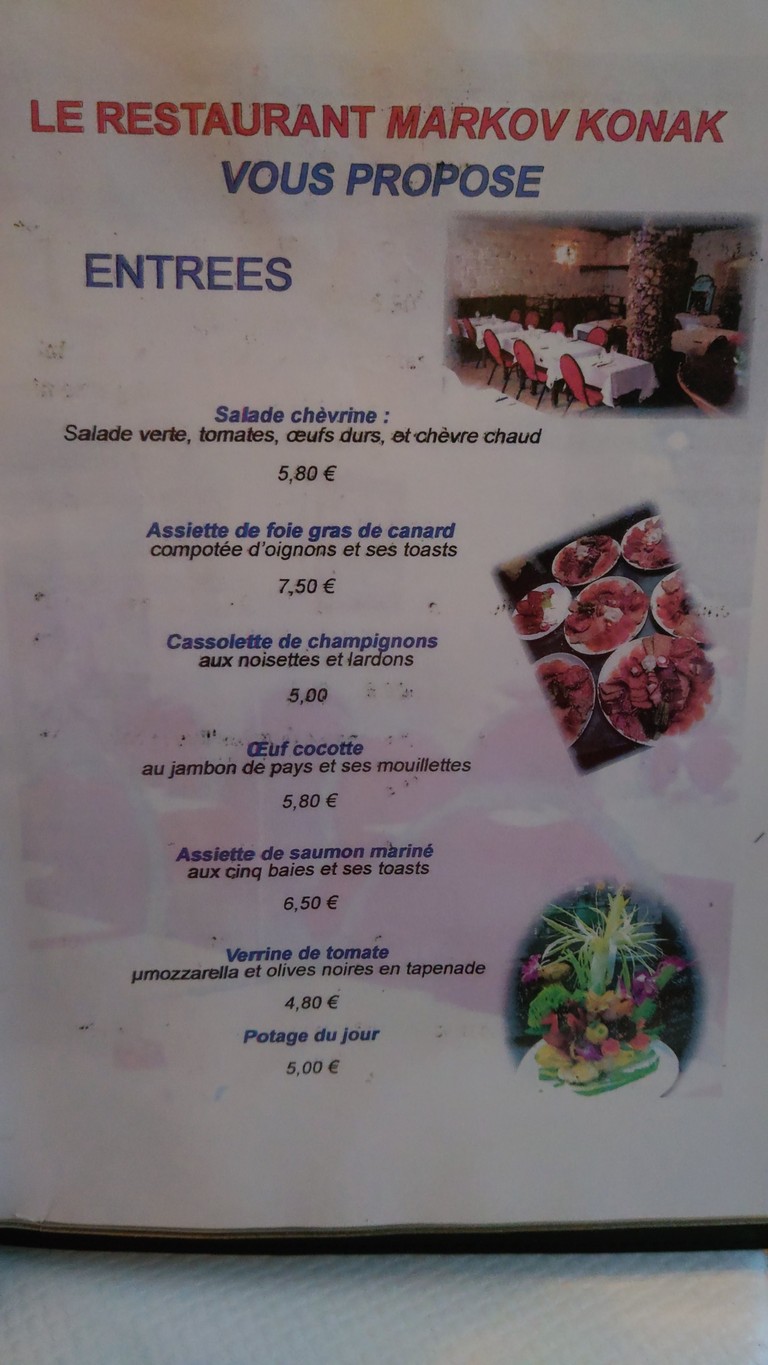 Markov Konak menu 1