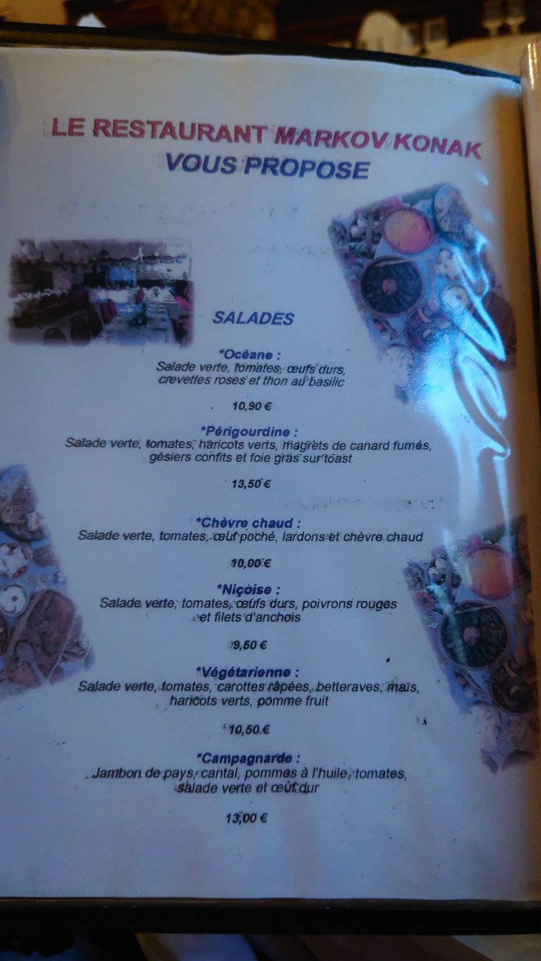 Markov Konak menu 3