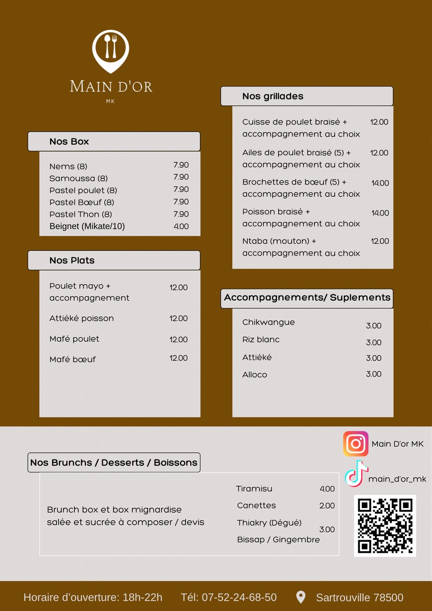 Main D’or Mk menu 1