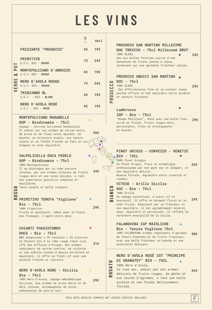 Fabbreza menu 3
