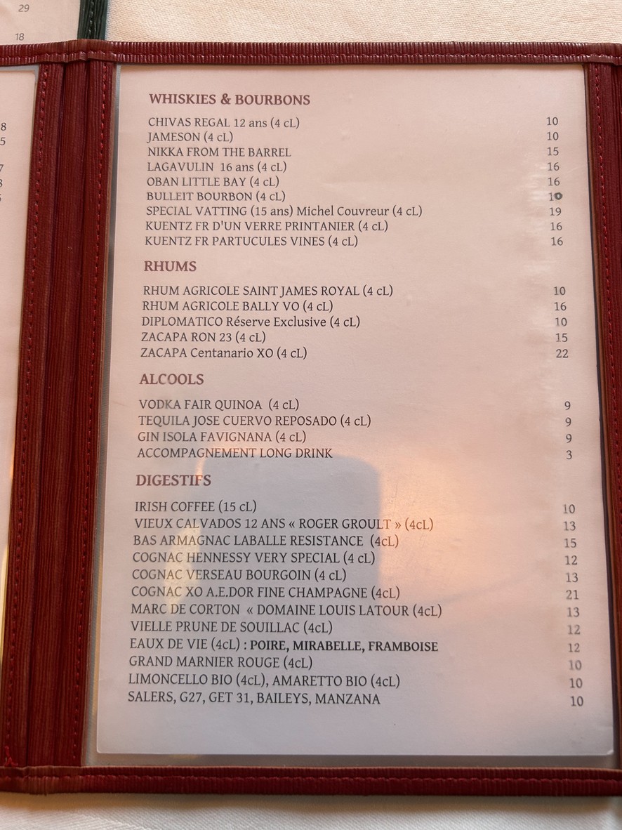 Au Bourguignon du Marais menu 4