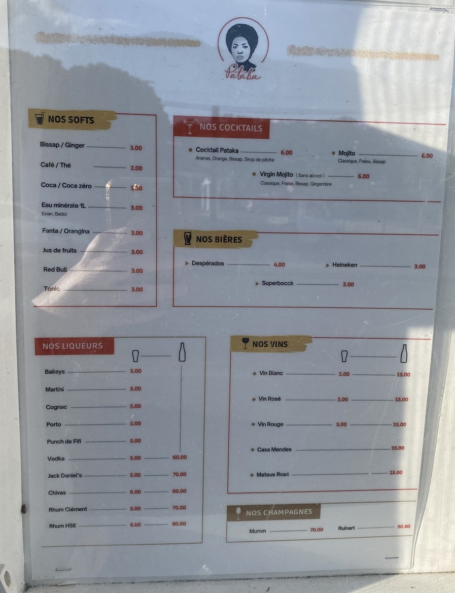 Restaurant Pataka menu 3