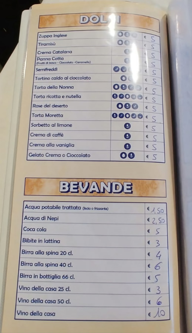 Tana della Volpe Ristorante menu 3