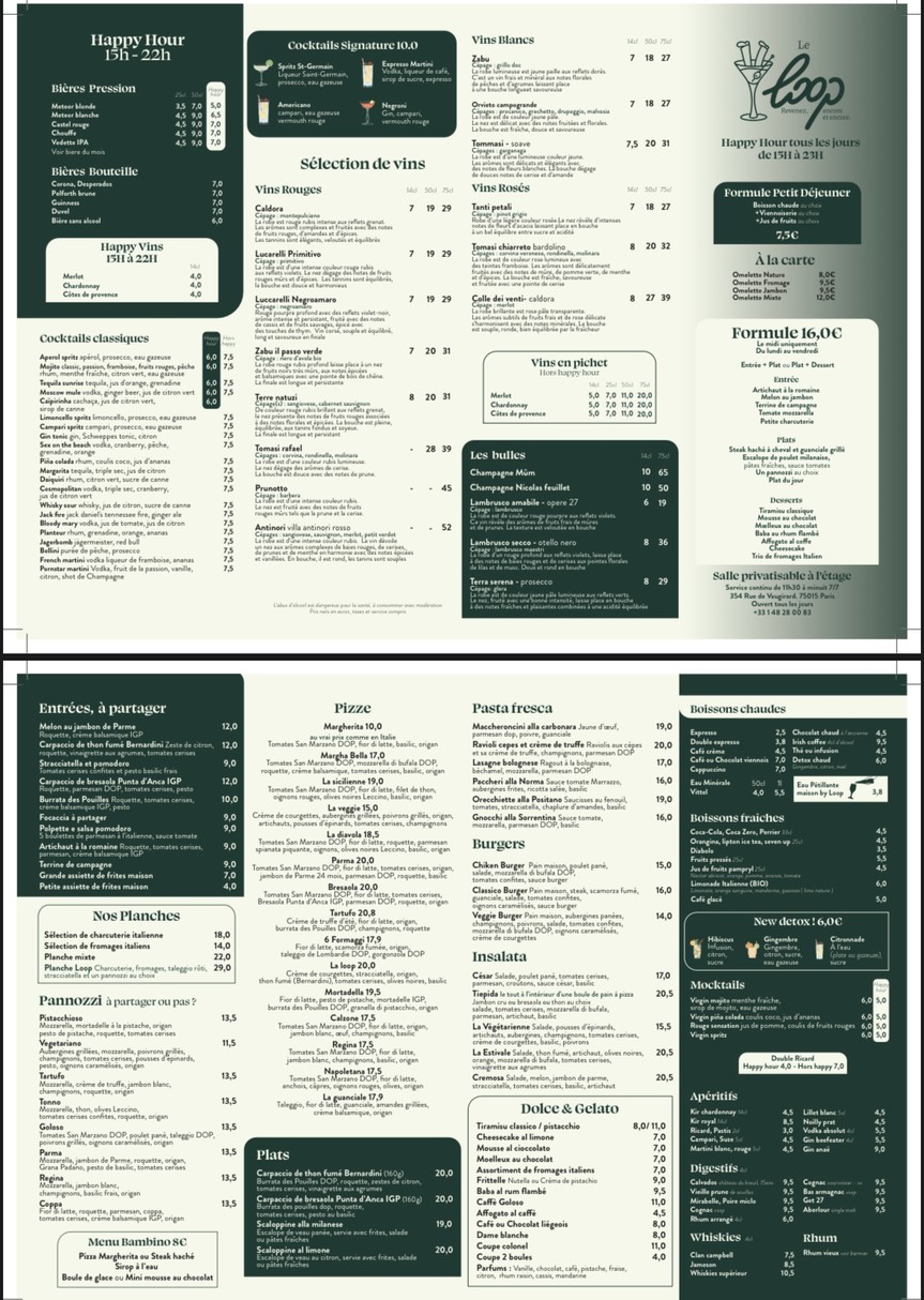 Le Loop menu 4