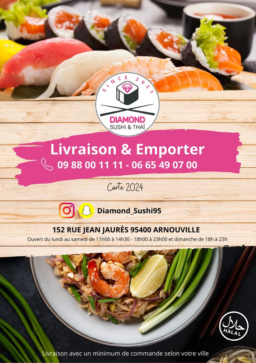 DIAMOND SUSHI & THAÏ menu 1