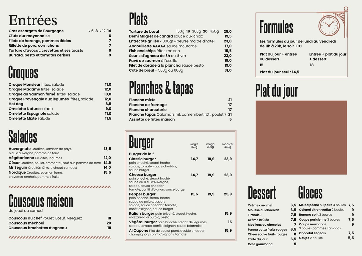 Les Deux Parisiens menu 3
