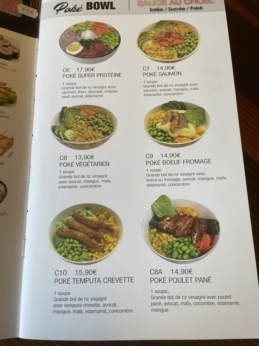 Sayori Sushi menu 3