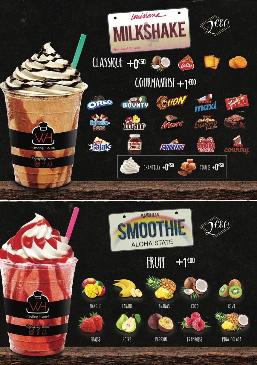 Restaurant Westinghouse menu 3