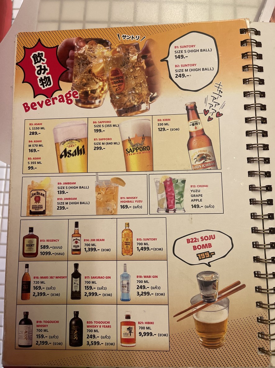 Ai Wei Izakaya Saphan Khwai-Ari Branch menu 2