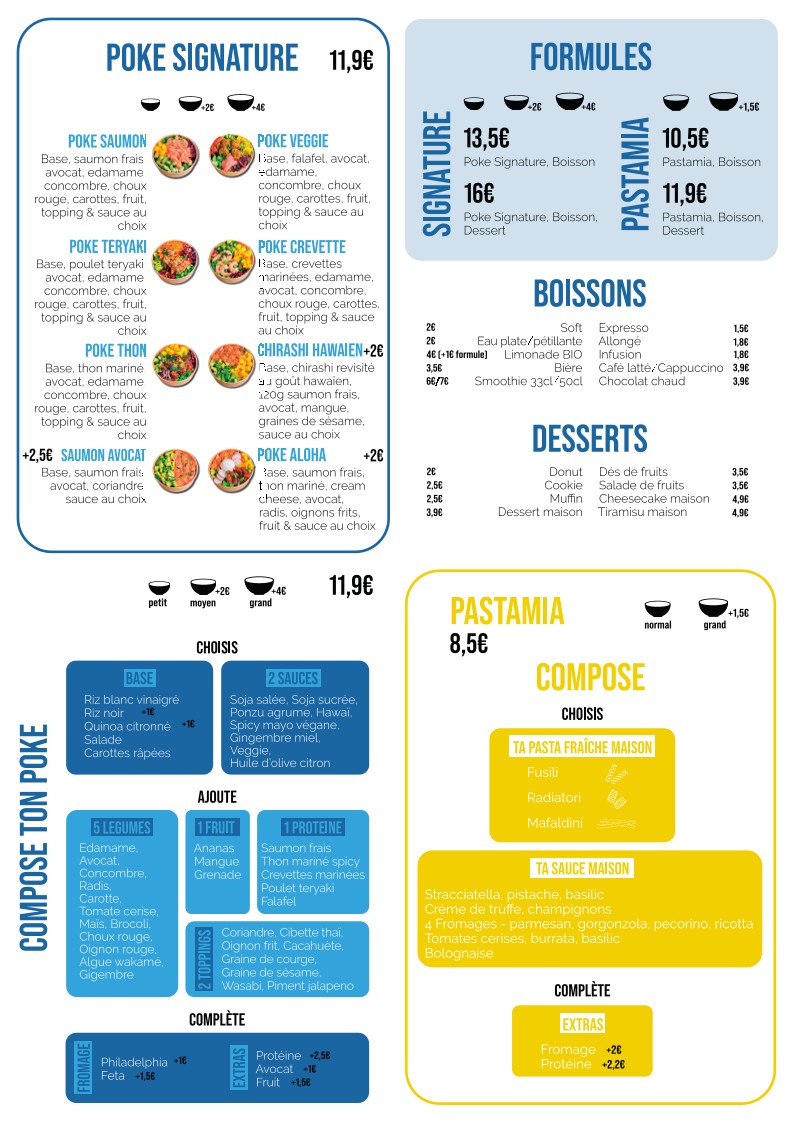 FRESH POKE menu 1