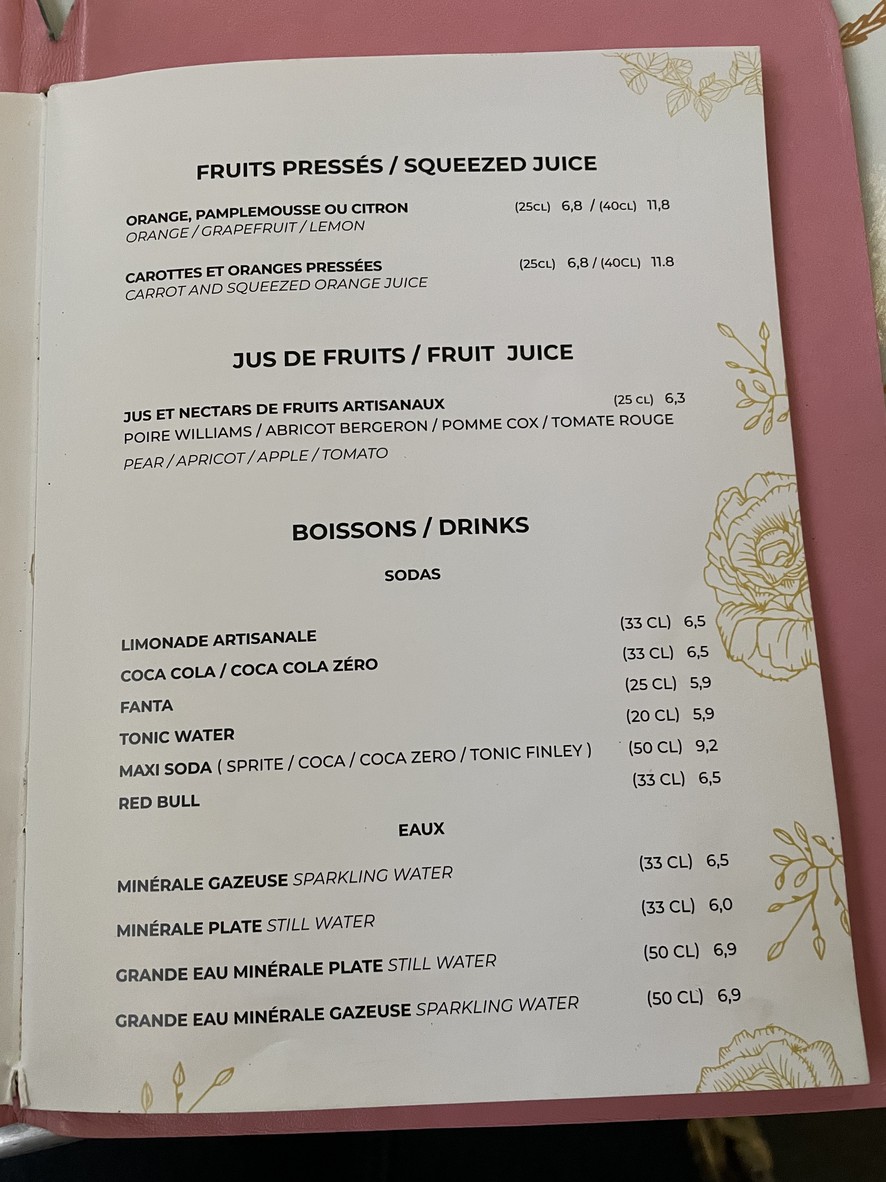 Café Carrousel menu 3