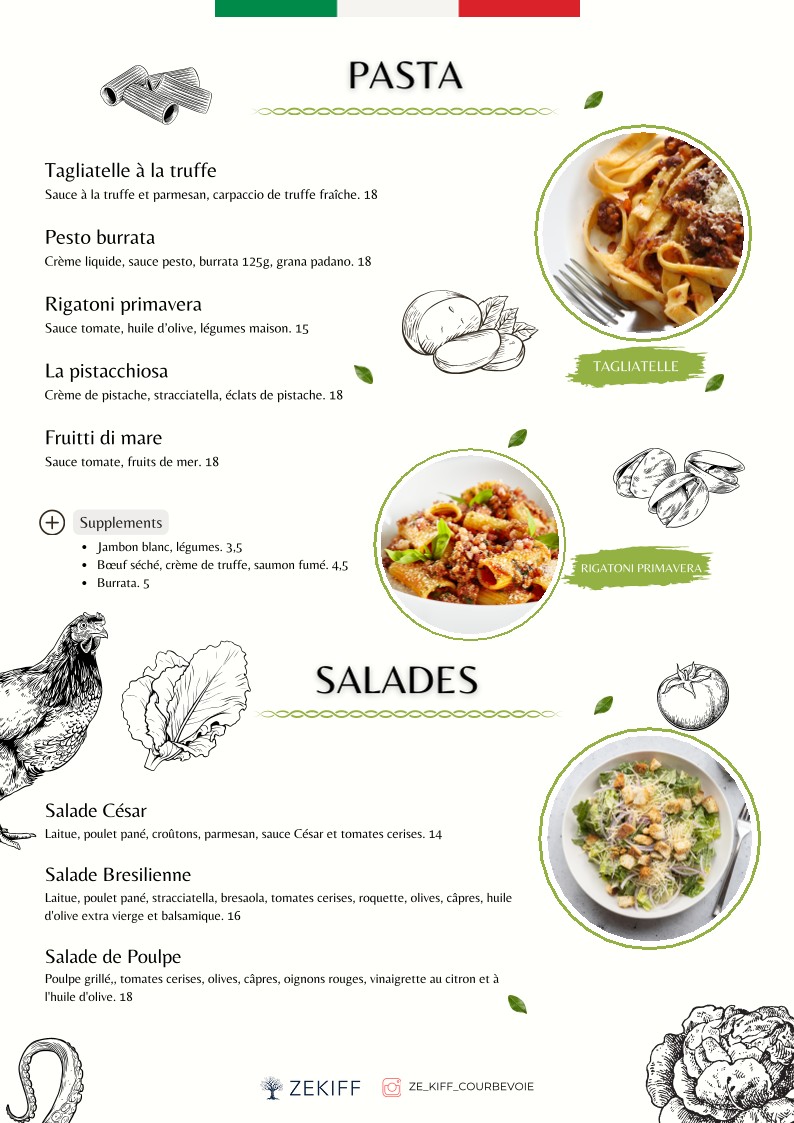 Ze Kiff menu 3