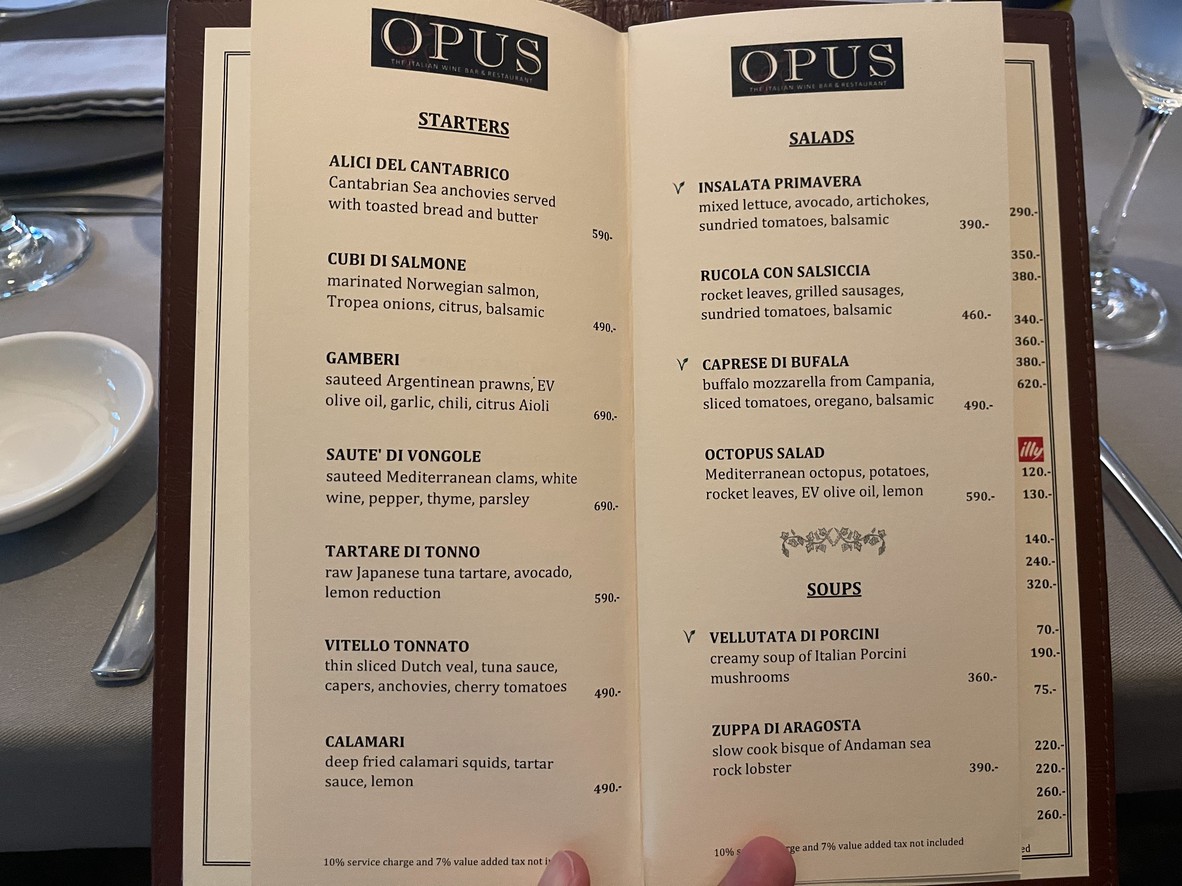Opus Wine Bar menu 2