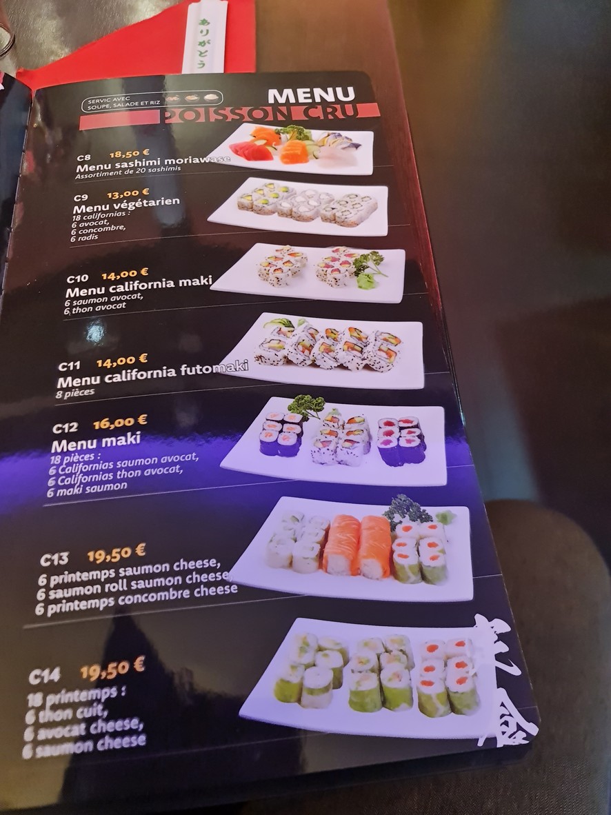 Okyama Japanese Restaurant menu 5