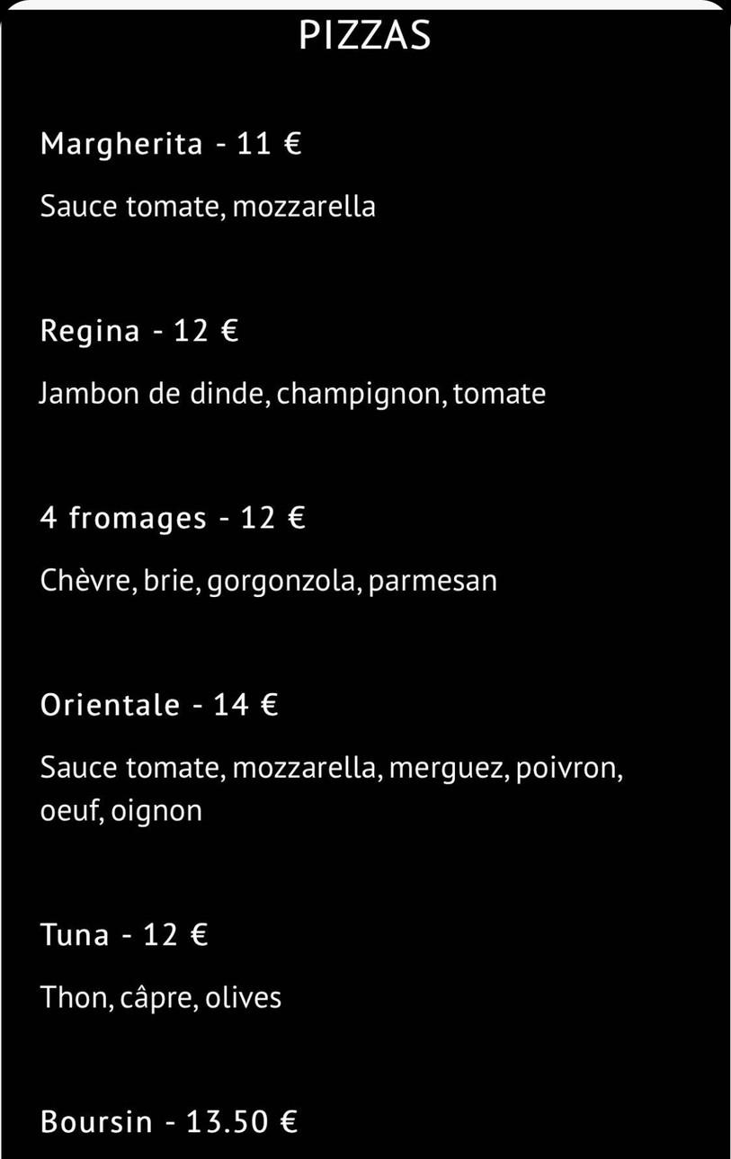 Le Soixante-Quinze menu 4
