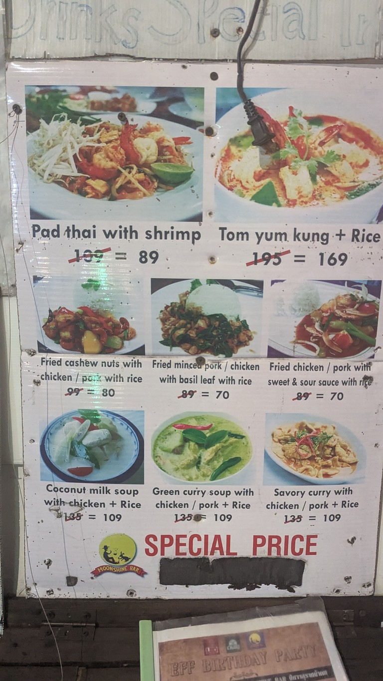 Moonshine Bar menu 3