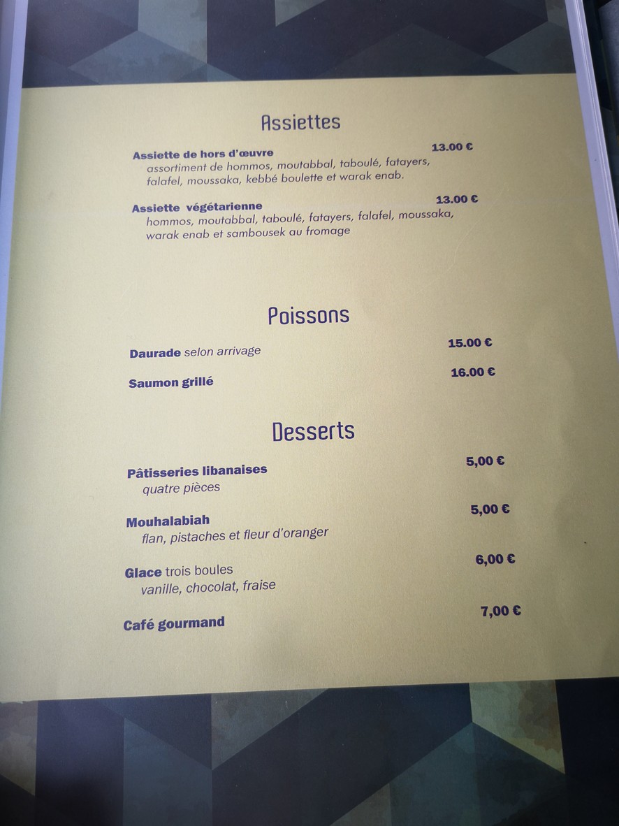 Chez Ailda menu 4