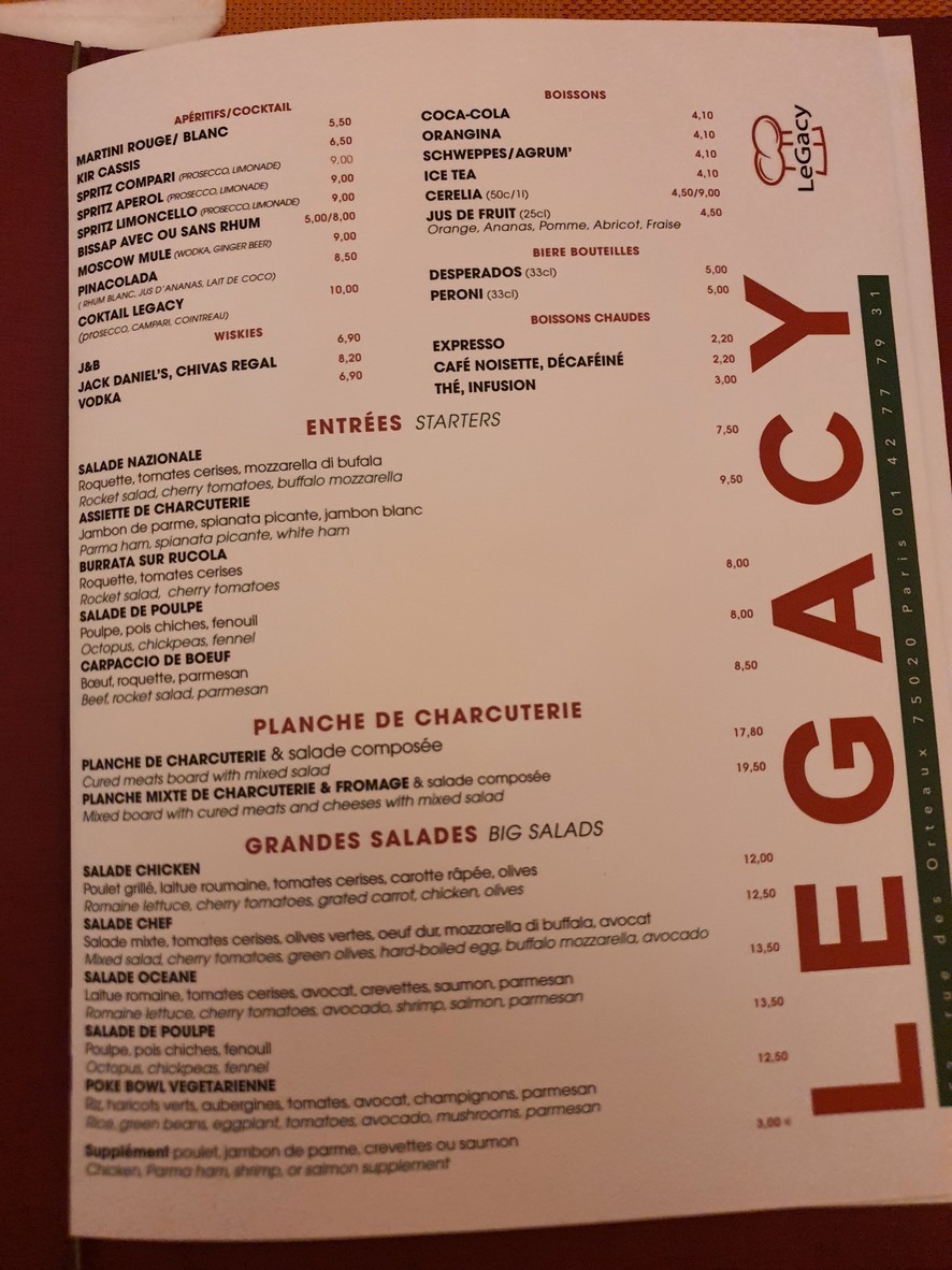 Legacy menu 1