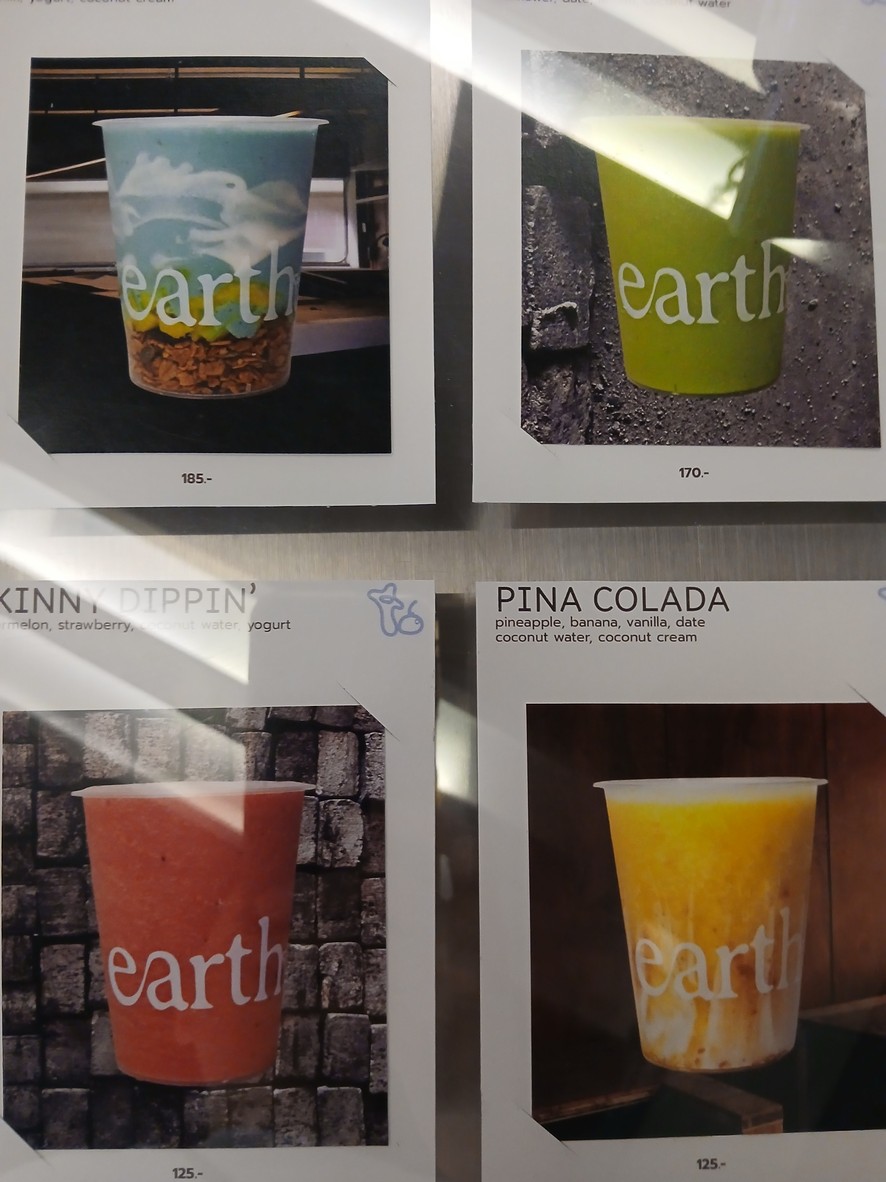 Earth to Juice Bar menu 1