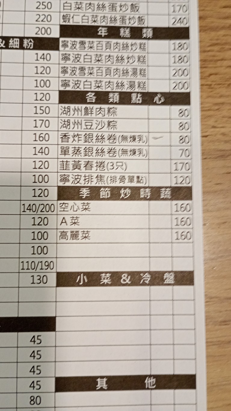 Sū háng diǎnxīn diàn menu 2