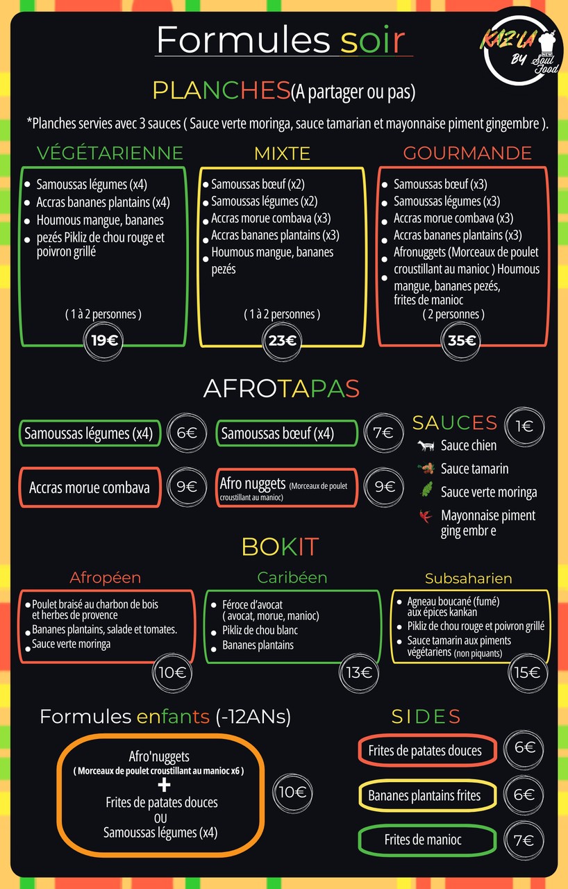 KAZ'LA by NewSoulFood menu 2