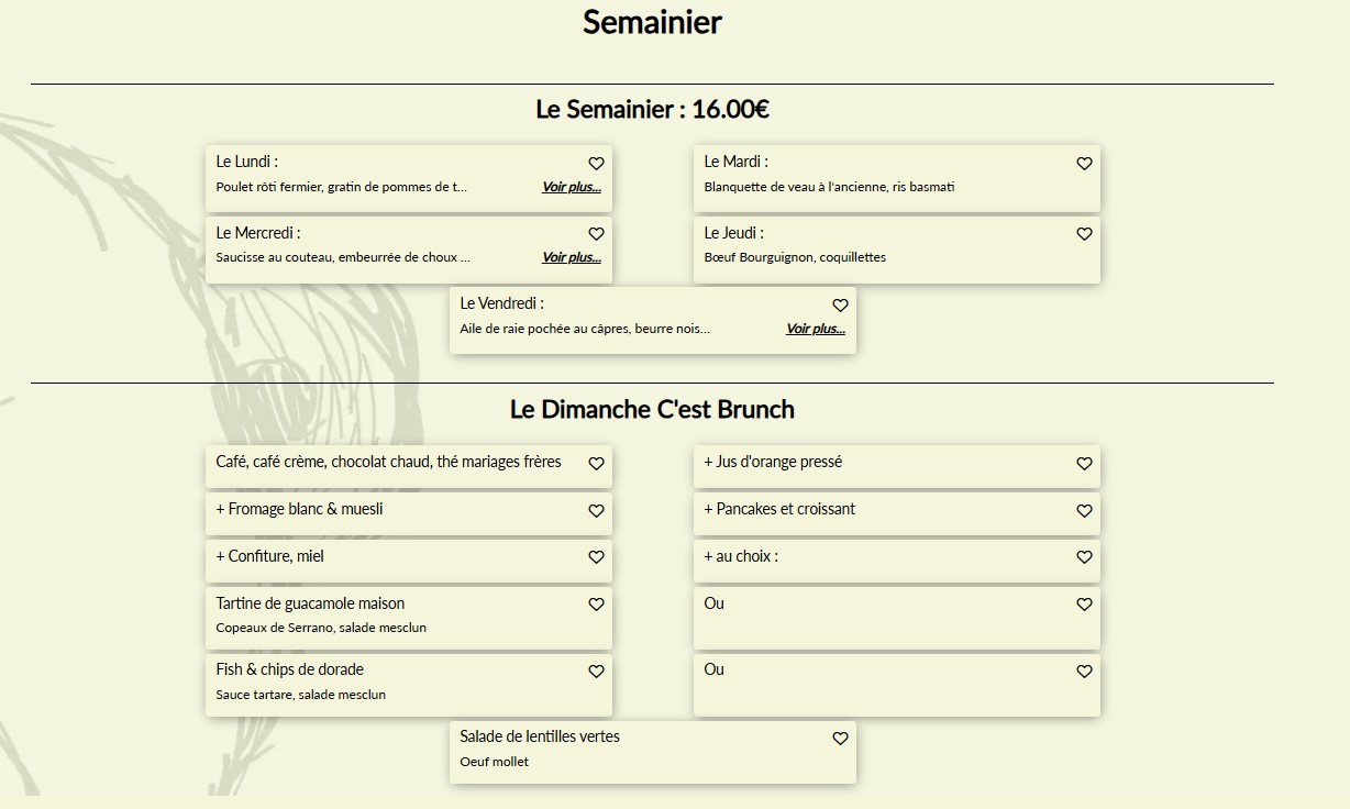 la Manufacture menu 4