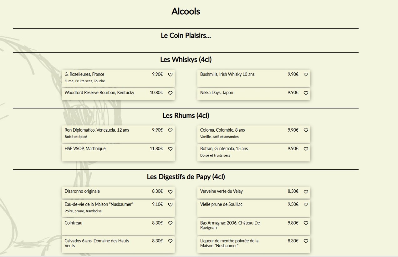 la Manufacture menu 9
