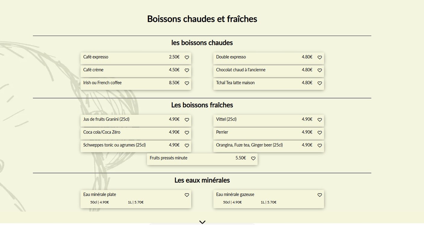 la Manufacture menu 10