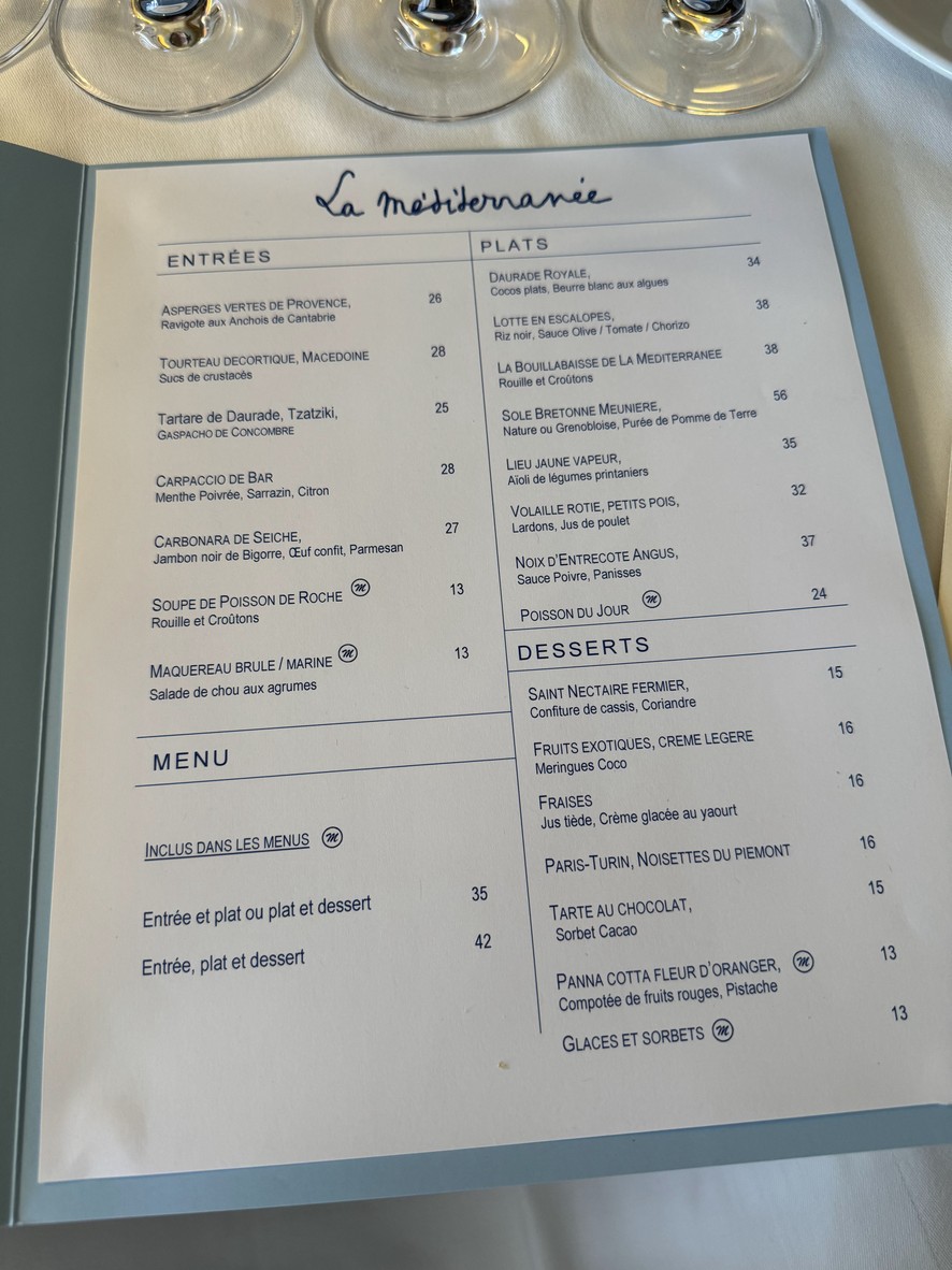 La Méditerranée menu 2