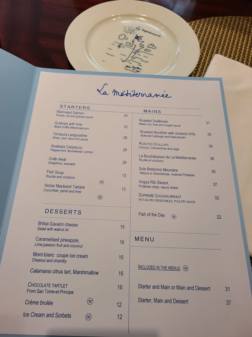 La Méditerranée menu 4