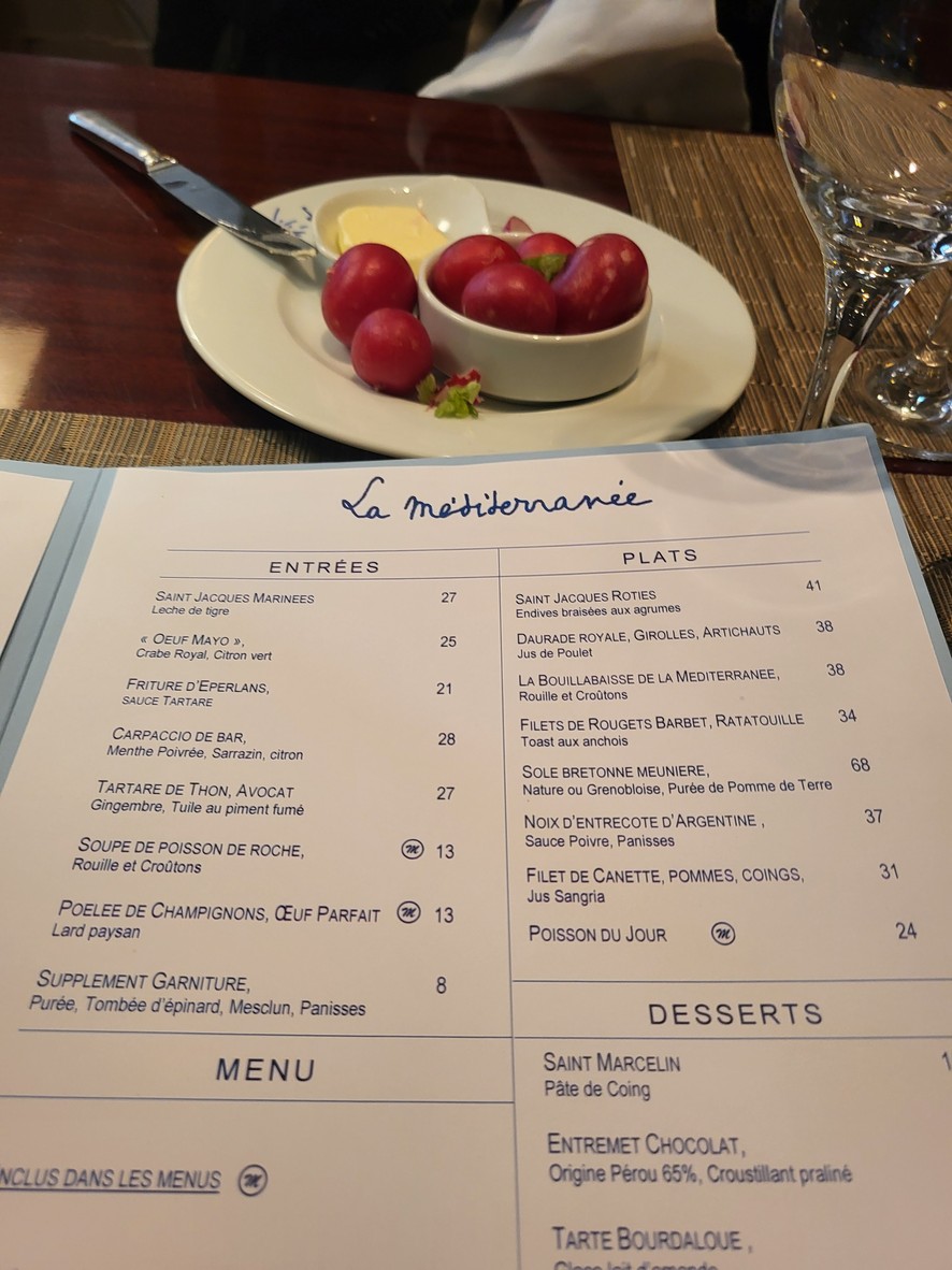 La Méditerranée menu 6