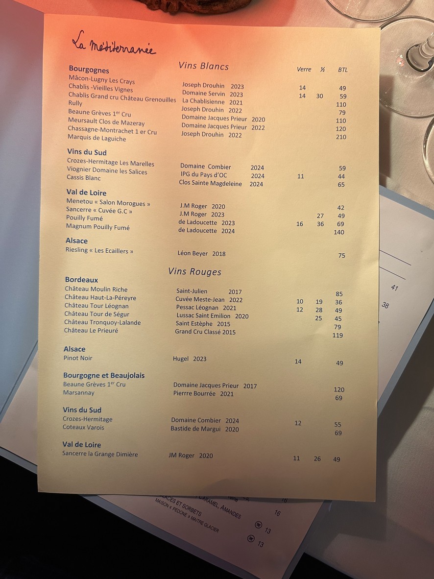 La Méditerranée menu 7
