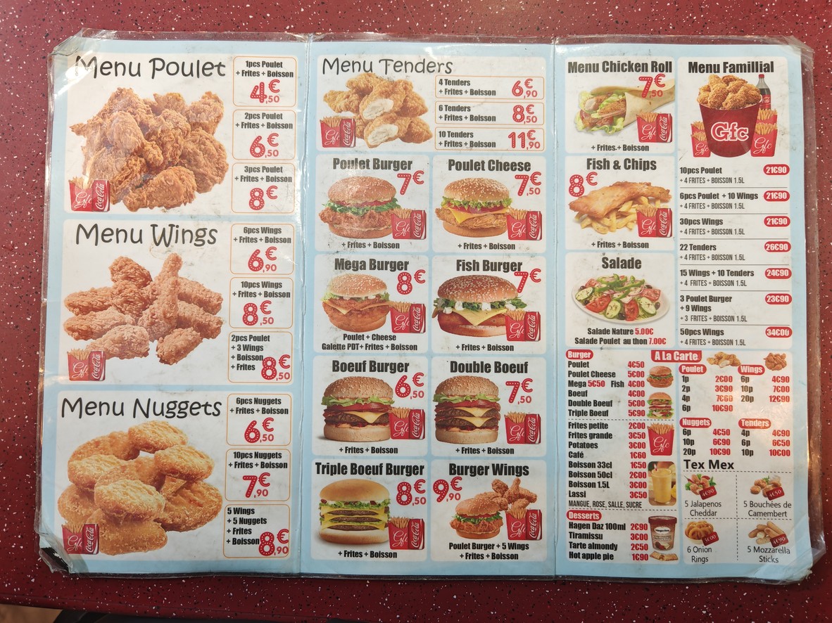 Golden Fried Chicken menu 2