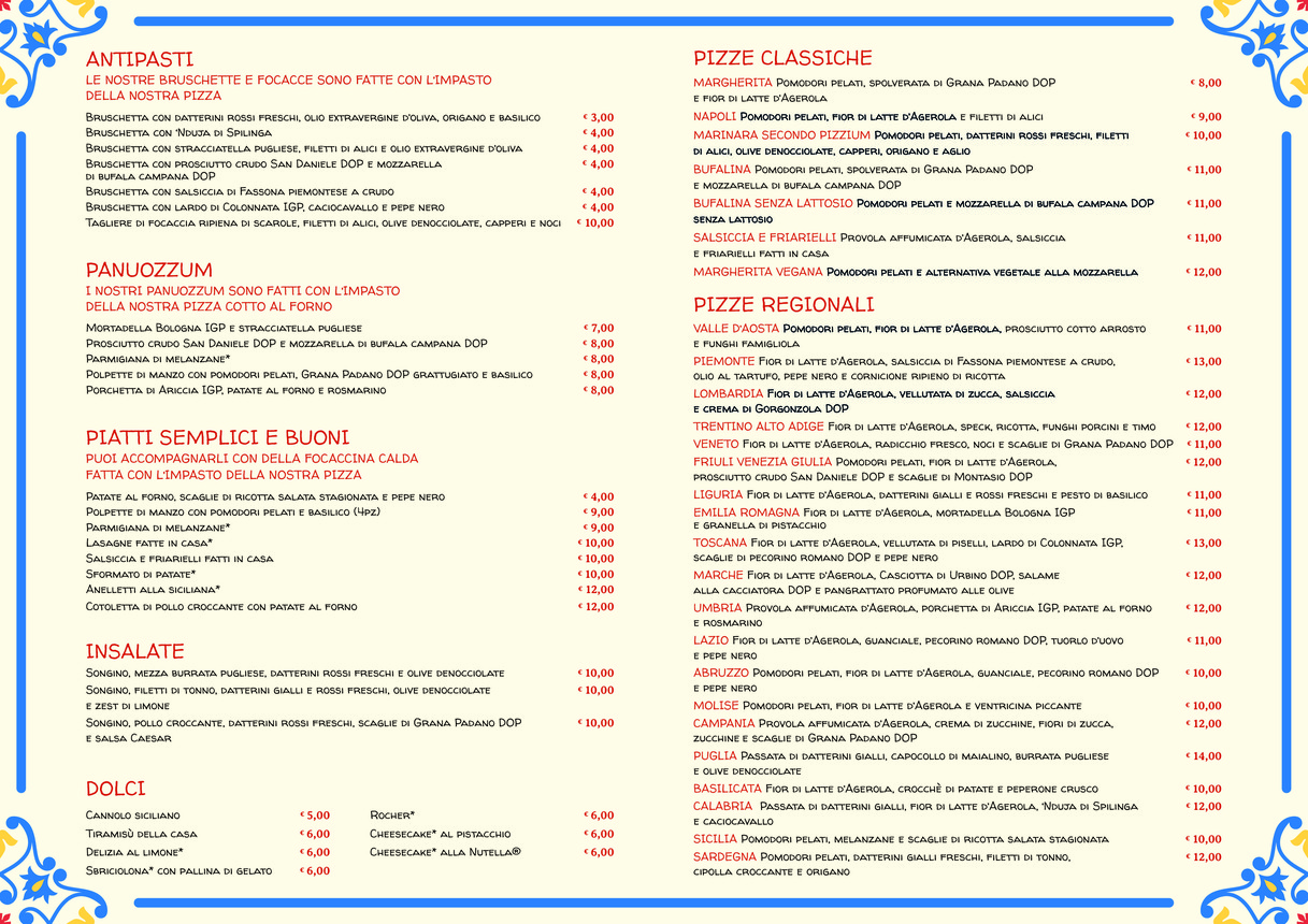 Pizzium Roma - Via Alessandria menu 1