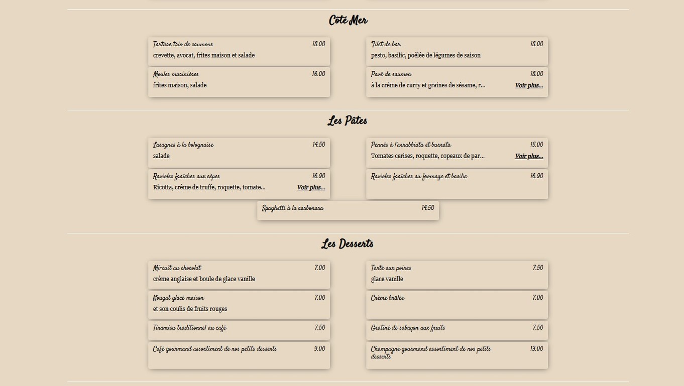 Eau Canal menu 4