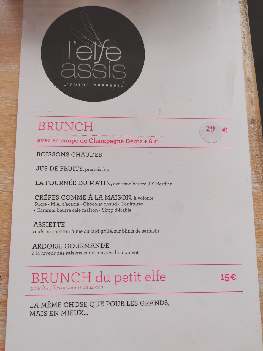 L' Elfe Assis menu 3
