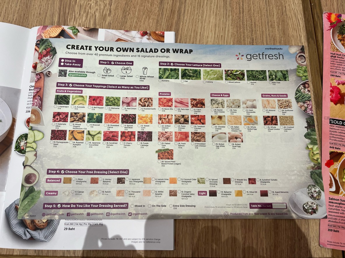 Getfresh at K Village menu 1