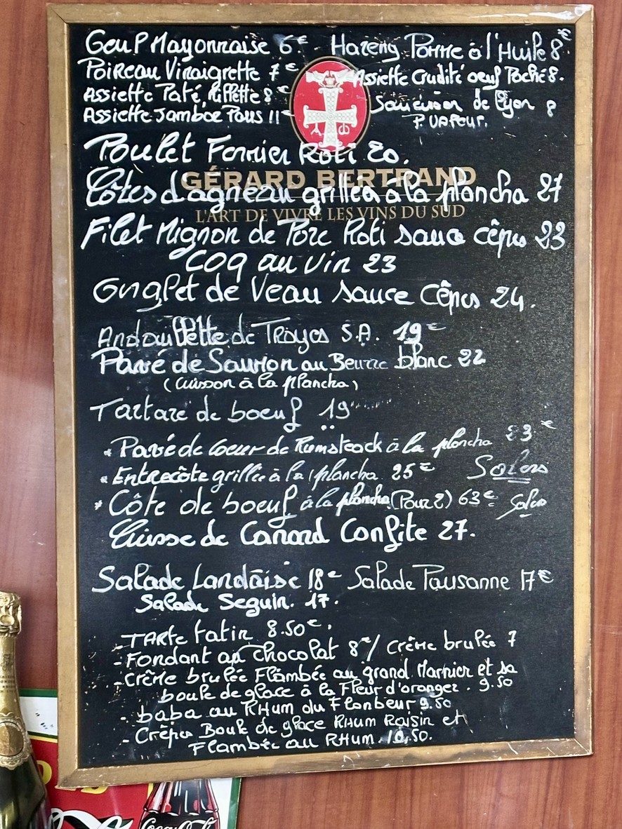 Le Petit Monceau menu 1