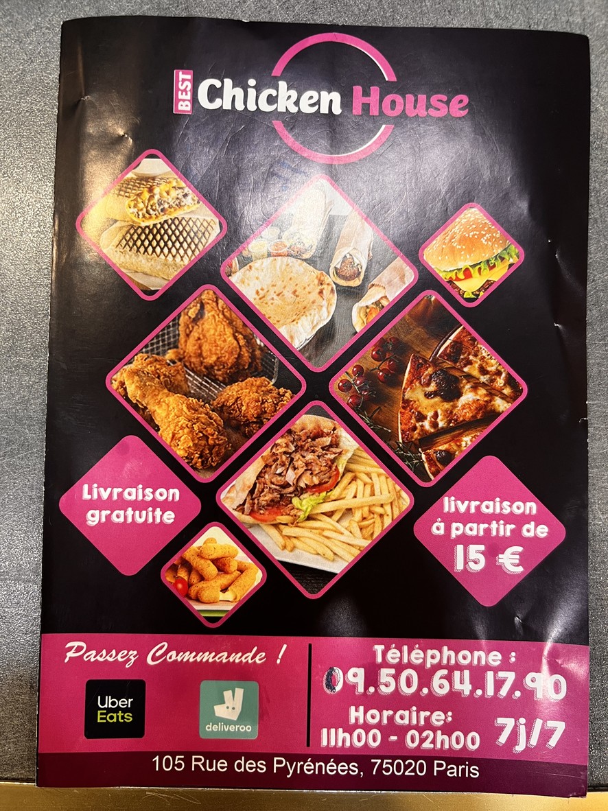 Best Chicken House menu 1