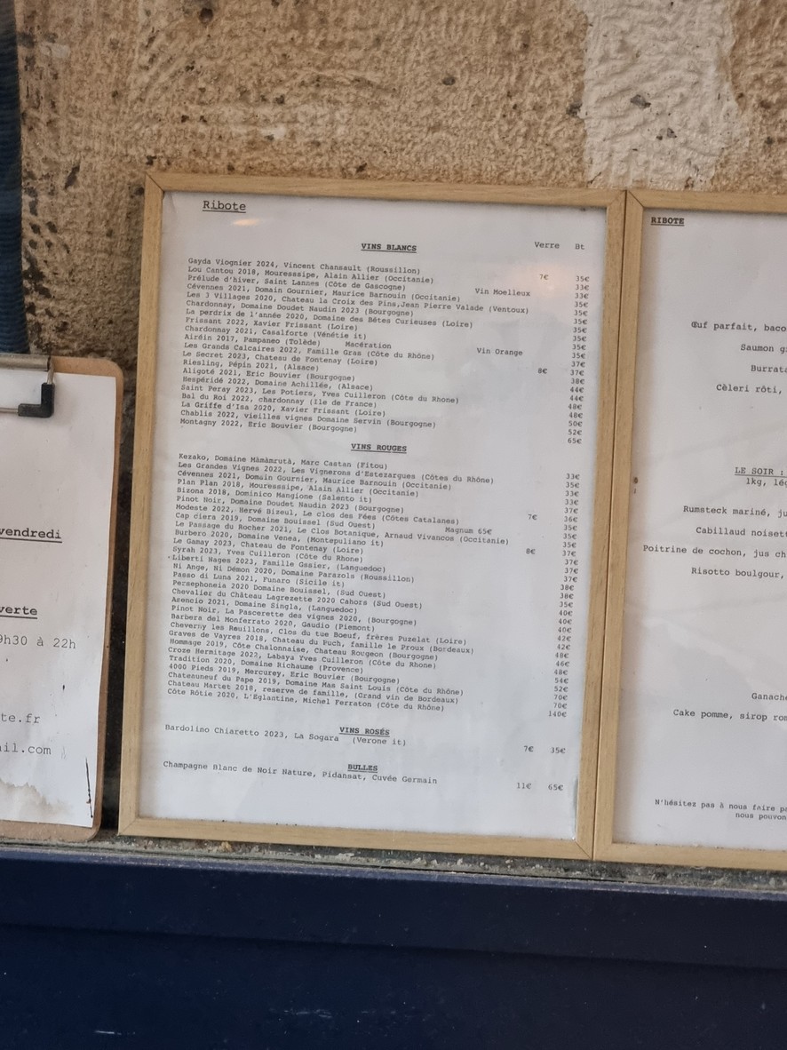 Ribote menu 2