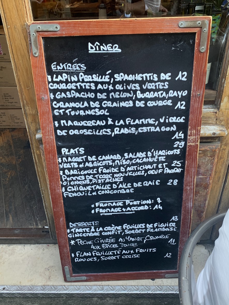 L'Esquisse menu 1