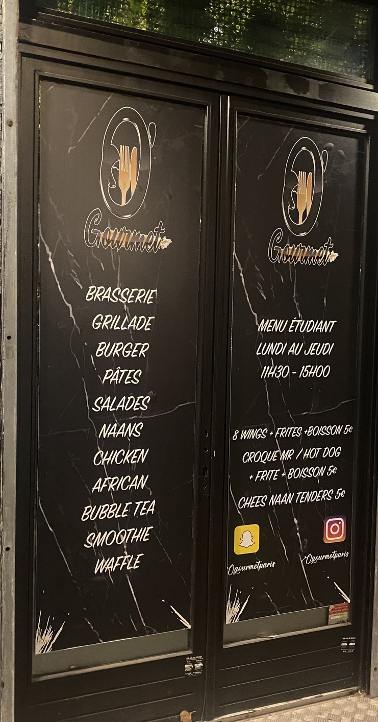 O’gourmet menu 1